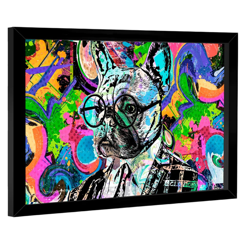 Quadro Decorativo Buldogue Pop Art