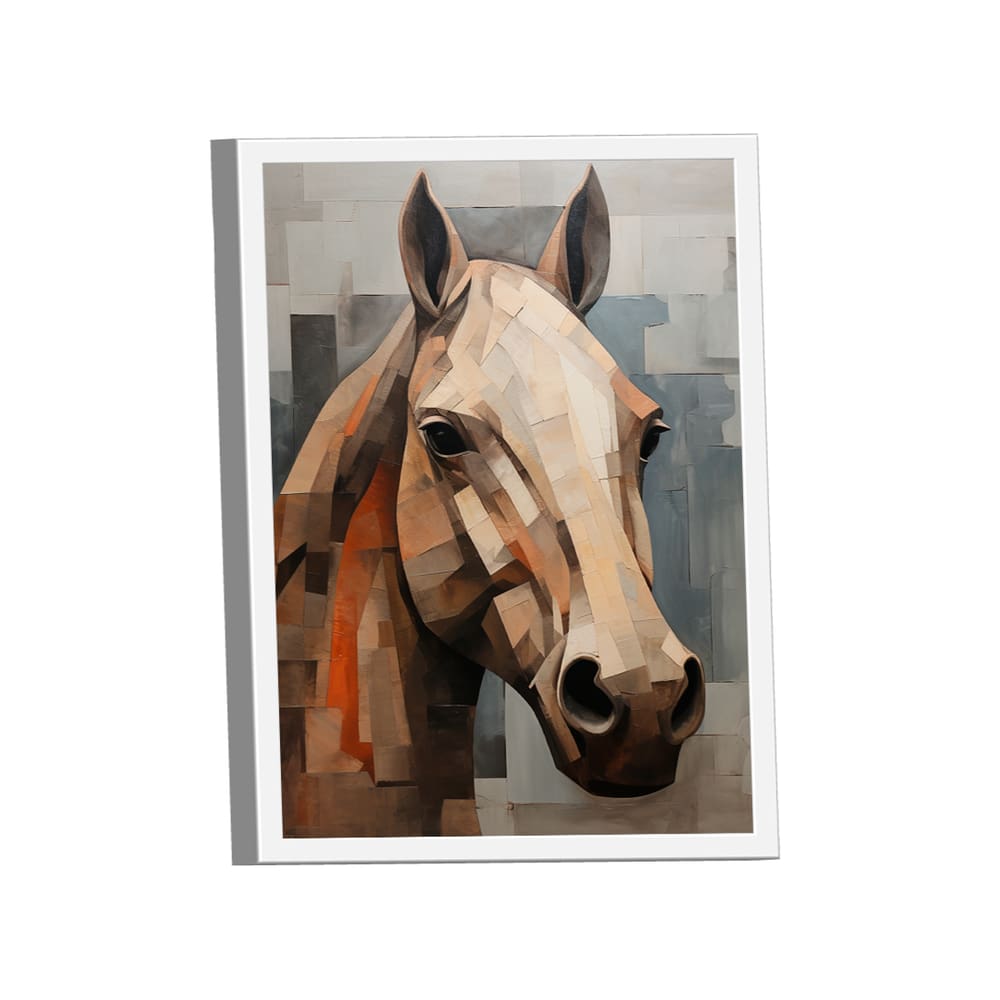 Quadro Decorativo Cavalo Estilo Geométrico