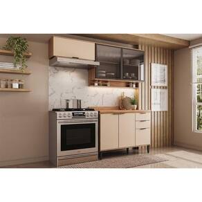 Cozinha Modulada Carraro Alpha Alpha 3 Peças (2Aéreos+1Balcão) C3P33 Freijo/Off White-Carraro