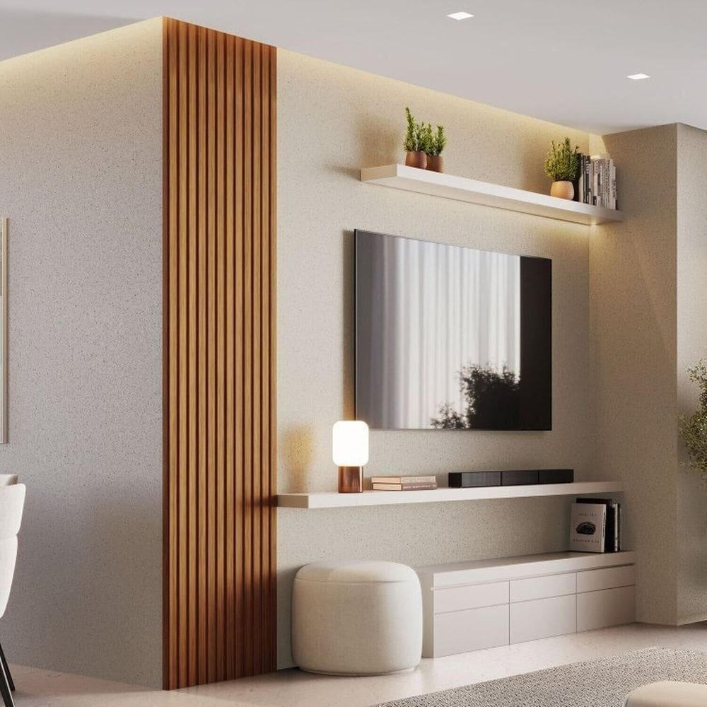 Kit 4 Placas de Painel Ripado Milão 250cm X 58cm X 3,3mm rende 5,8m² Ecorevest Freijó