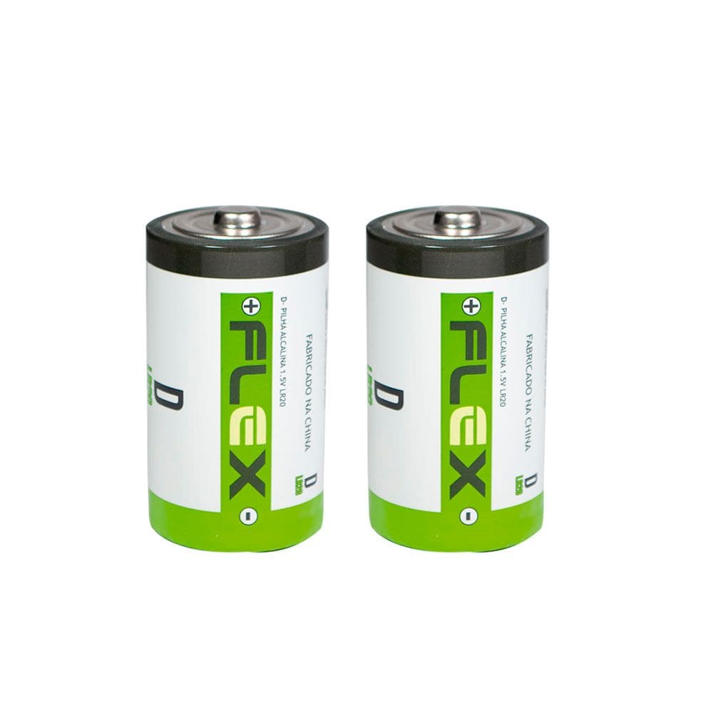 Pilha Alcalina D Flex C/2 Unidades Fx-dk2