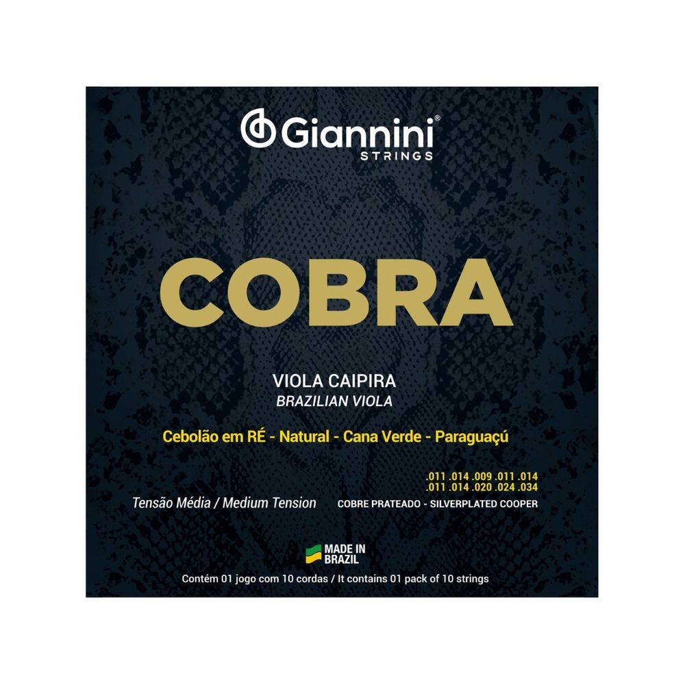 Encordoamento Viola Giannini Cobre Prateado Media Gesvm