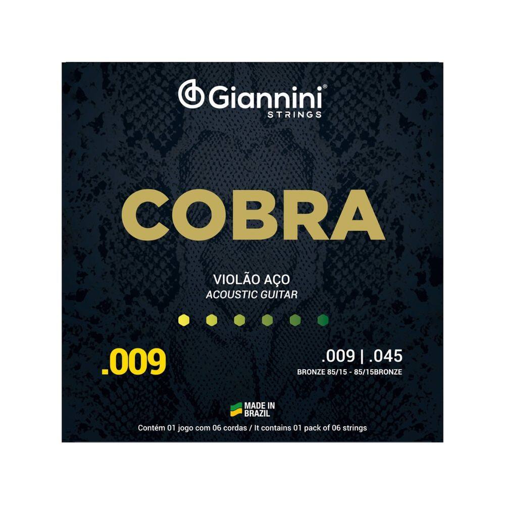 Encordoamento Giannini P/violão Bronze 85/15 0.009" Geewak