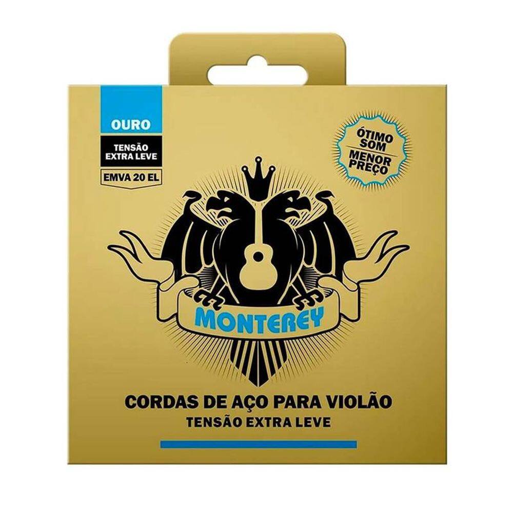 Emva20 El - Encordoamento Monterey Violao Aco Ouro Extra-leve