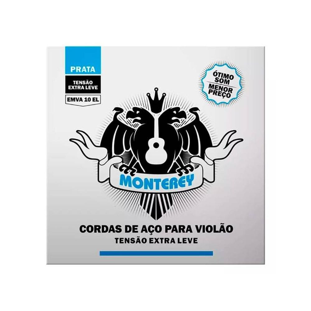 Emva10 El - Encordoamento Monterey Violao Aco Prata Extra-leve