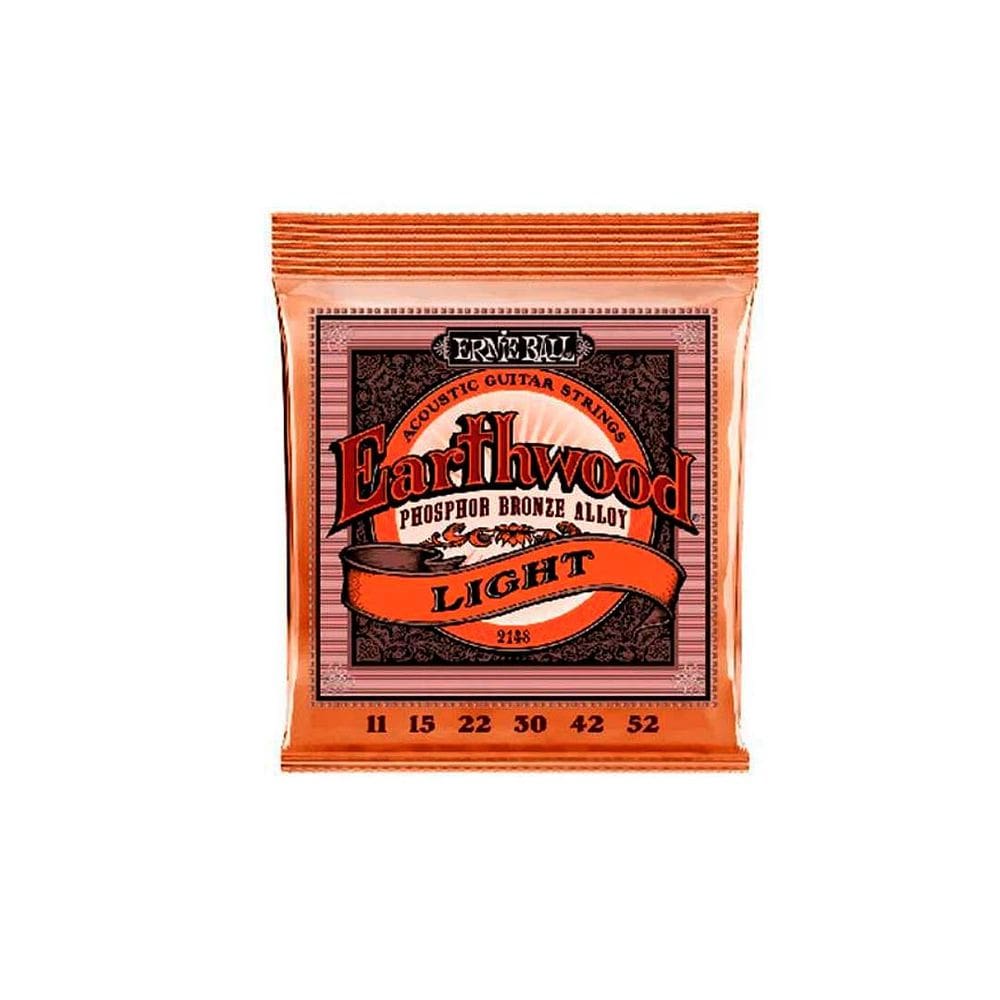 Encordoamento P/violão Aço Earthwood Leve Phosphor Bronze Ernie Ball 011"-052" P02148