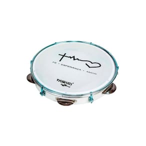 Pandeiro Abs Branco 10" Pele Leitosa - Batimento Spanking