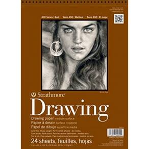 Papel de desenho Strathmore 400 Series 12x18 24 folhas