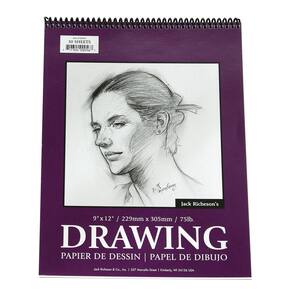 Bloco de papel de desenho Jack Richeson Espiral de 30 folhas 30x45cm