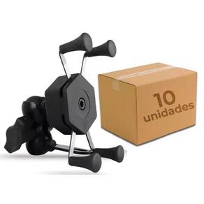 Kit Com 10 Suportes De Celular Apoio Para Moto Sem Carregador Garra X Shiver