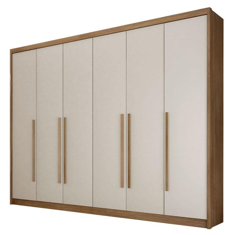 Guarda Roupa Casal Bragança 6 Portas 6 Gavetas Cumaru 25 Fendi – Novo Horizonte