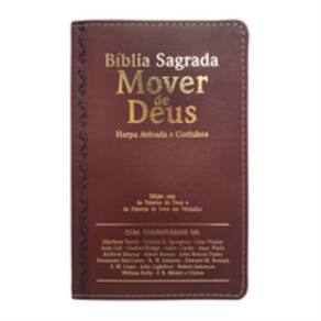 Bíblia mover de Deus ARC letra gigante harpa e corinhos bordô