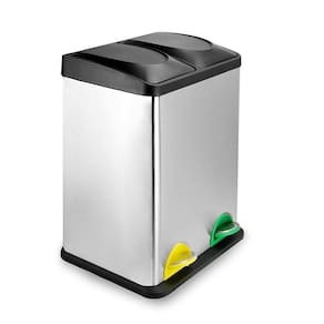Lixeira Dupla Coleta Seletiva 30l 2 Divisórias Ecológica