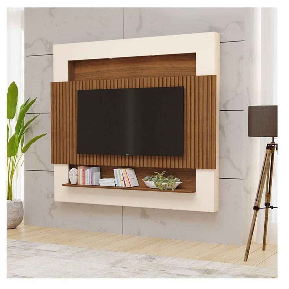 Painel Para Ambiente Riviera Ripado Carvalho New Off White - Luapa