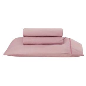 Jogo de Lençol Berço Artex Percal 3 Peças 180 Fios Total Mix Cor Rosa