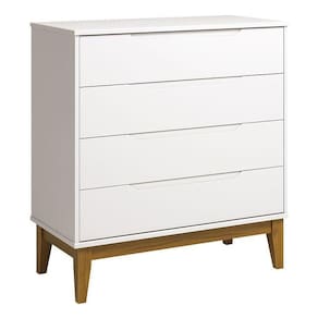 Cômoda Gaveteiro Classic Elfe Branco Acetinado Amadeirado - Reller