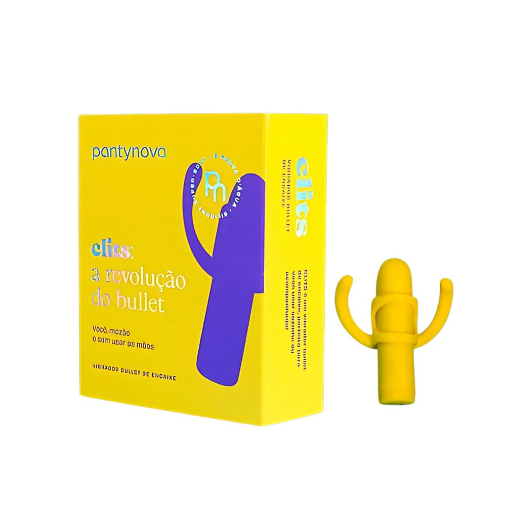 Pantynova Clits Amarelo – Acessório Portátil com Estilo Anatômico e 9 Modos