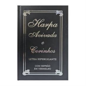 Harpa avivada e corinhos letra hipergrande 12 tradicional preta