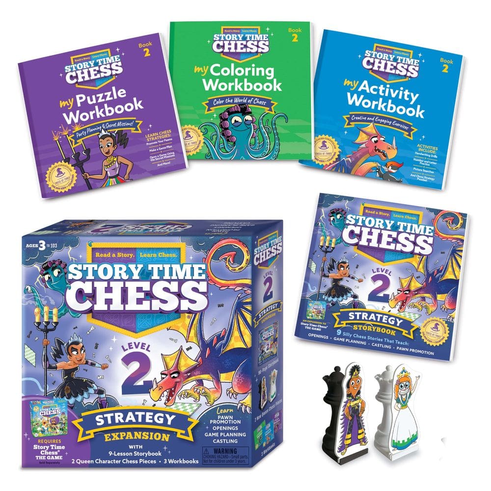 Conjunto de xadrez Story Time Chess Level 2 Estratégia Expansão para Crianças