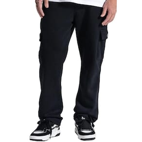 Calça Volcom Moletom Comf Cargo WT25 Masculina Preto