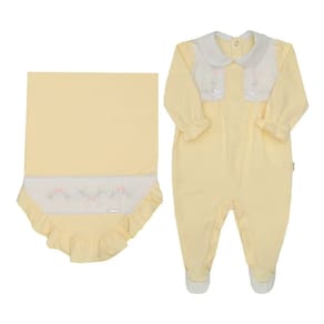 Kit Saída Maternidade Luxo Bebê Menina Bordado Paraiso 16919