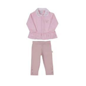 Conjunto Luxo Blusa Pelo Bebê Menina Calça Paraiso Rf 14646