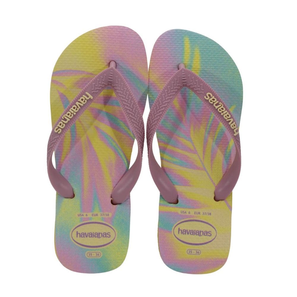 Chinelo Havaianas Top Fashion Amarelo Caja