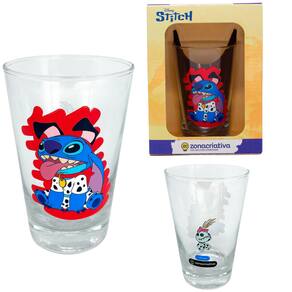 Copo Stitch 101 Dalmatas 300ml Vidro – Presente Criativo - Oficial Disney