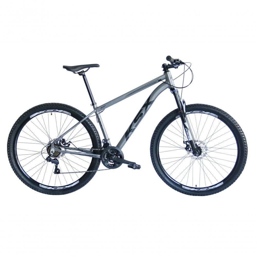 Bicicleta Aro 29 Ksx Sd7 21v Cabos Internos Alumínio Freios A Disco Garfo Suspensão Grafite Preto Tamanho 19