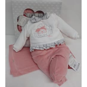Kit Saída Maternidade Plush Bebê Menina LeBhua Paraiso 13401