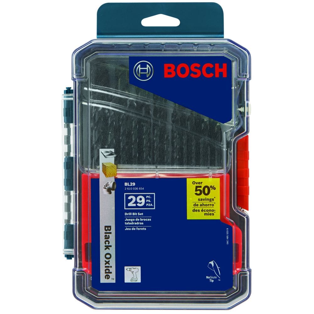 Conjunto de brocas BOSCH BL29 de óxido preto de 29 peças com estojo