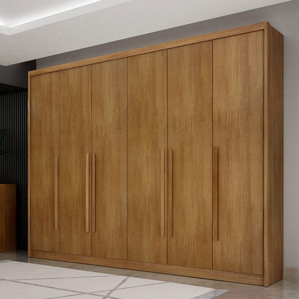 Guarda Roupa Casal Ambiente Bragança 6 Portas 6 Gavetas Cumaru 23 – Novo Horizonte