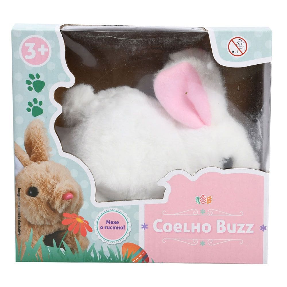 Pelúcia Coelho Buzz Interativo diverso CV245010 Play&Fun