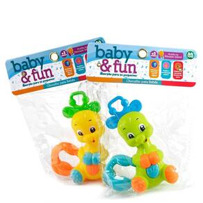 Chocalho de Girafa Baby AND FUN diversos - Tudo em Caixa
