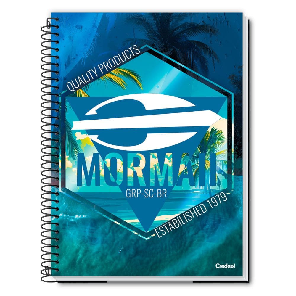 Caderno Universitário Masculino Mormaii 1 Matéria 80 Folhas Credeal