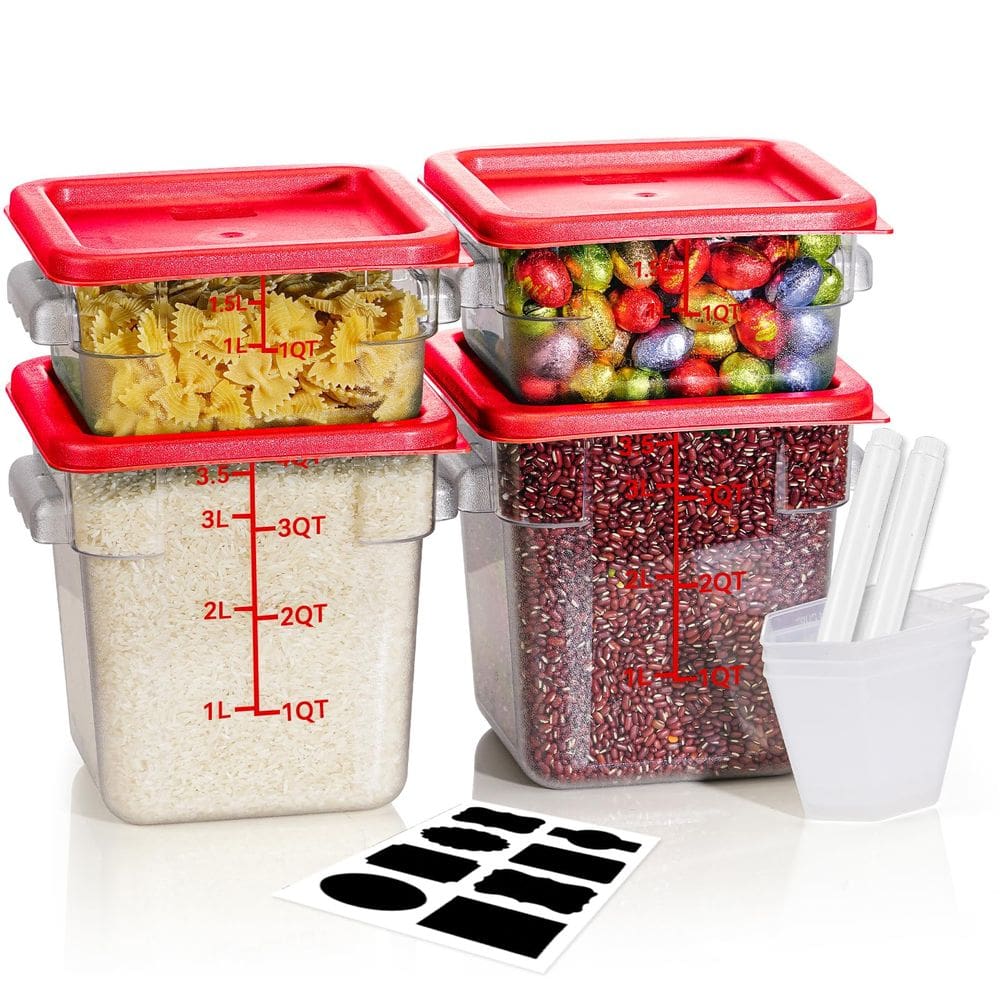 Recipientes de armazenamento de alimentos SVKLHY 2QT e 4QT NSF 8 PCS com tampas