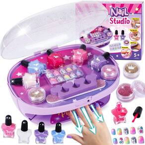 Conjunto de esmaltes Golray Kids All-in-One com secador de unhas e muito mais