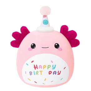 Brinquedo de pelúcia SQEQE Axolotl Happy Birthday Plush 25 cm