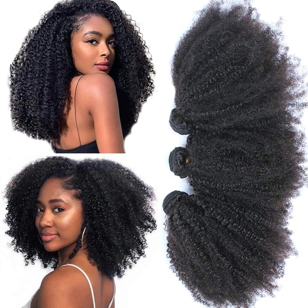 Pacotes de cabelo WENYAN Mongolian Afro Kinky Curly 20 25 30cm 4B 4C