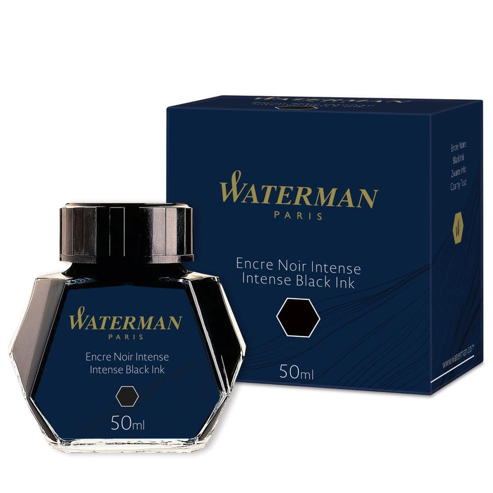 Frasco de 50 ml de tinta de caneta-tinteiro Waterman Intense Black