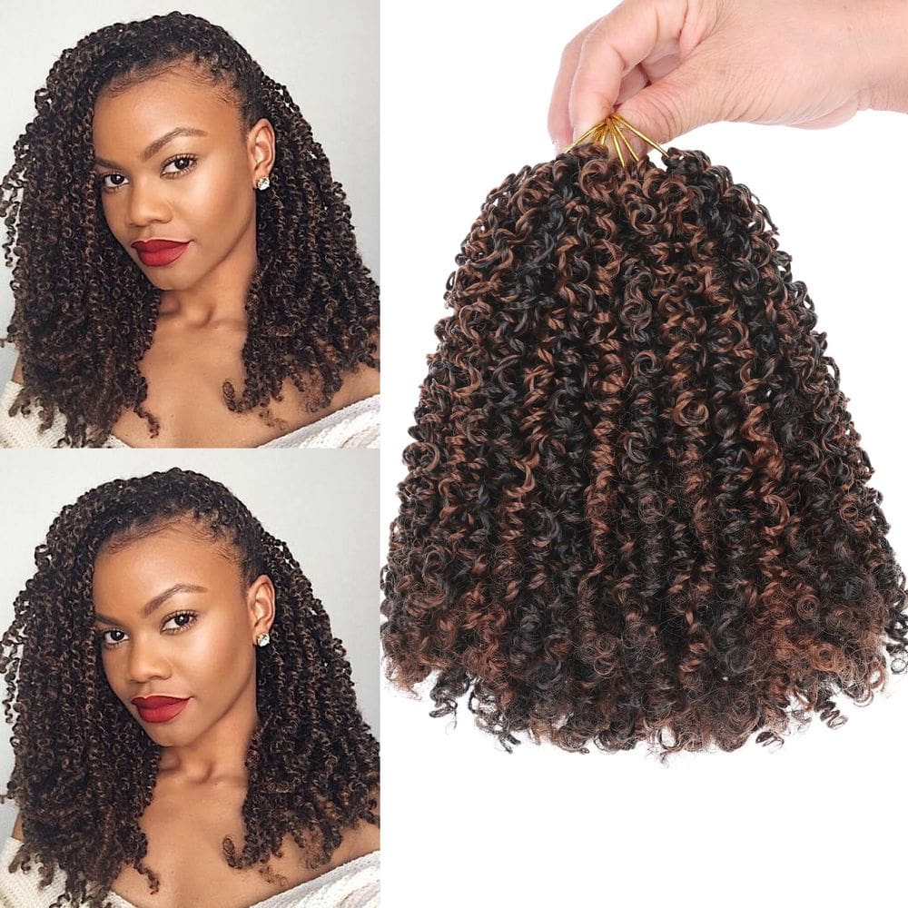 Crochet Hair Unionbeauty Yanky Twist 25 cm, 8 pacotes com 240 fios