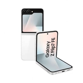 Celular Samsung Galaxy Z Flip7 FE, 256GB, 8GB RAM, 6.7", Câmera Dupla de 50MP, Galaxy AI - Branco