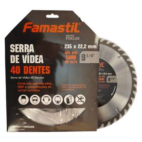 Serra Videa 9 1/4 com 40 Dentes 235x22,2MM Famastil