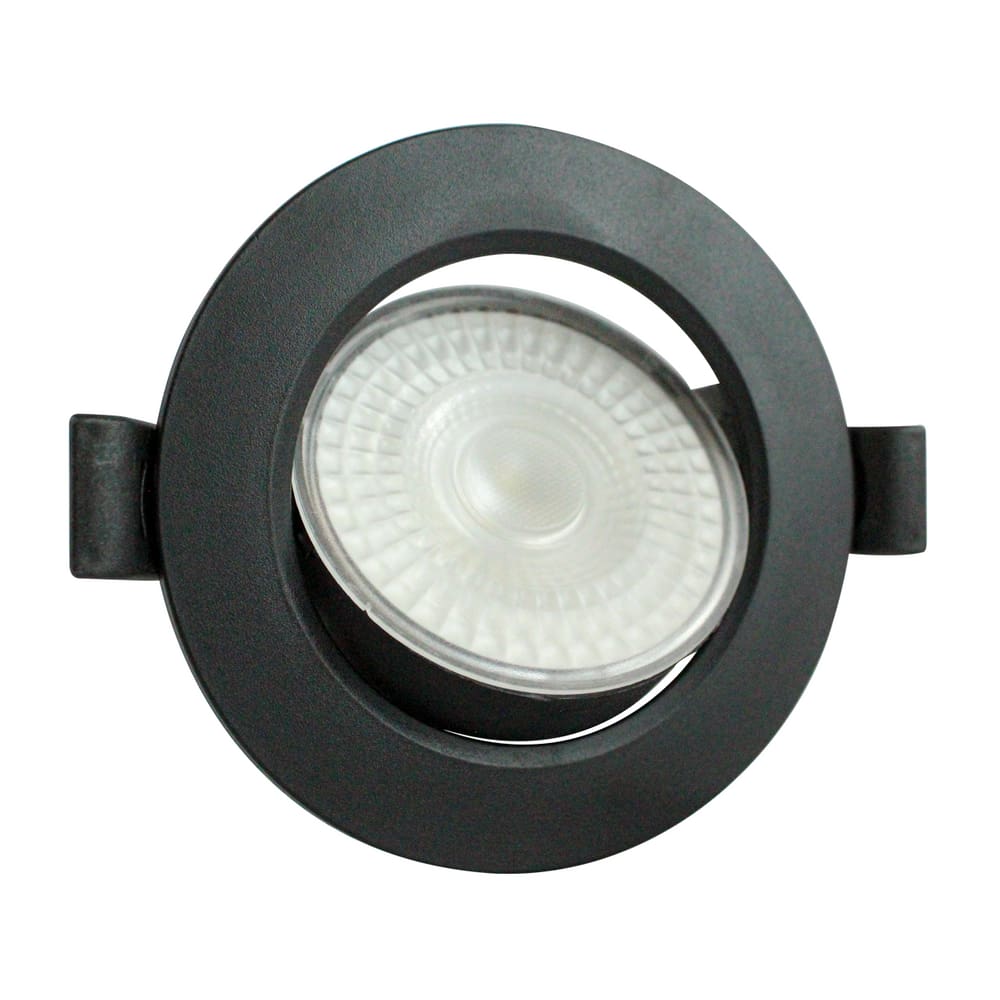 Spot LED Embutir 5W 6500K Redondo Preto Bivolt Foxlux