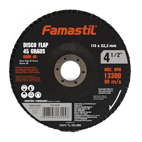Disco Flap 45° Metal 4 1/2" 40 Grãos Famastil
