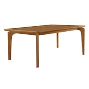 Mesa de Jantar Liz 180cm Tampo MDF Canto Copo Moderna Mobília
