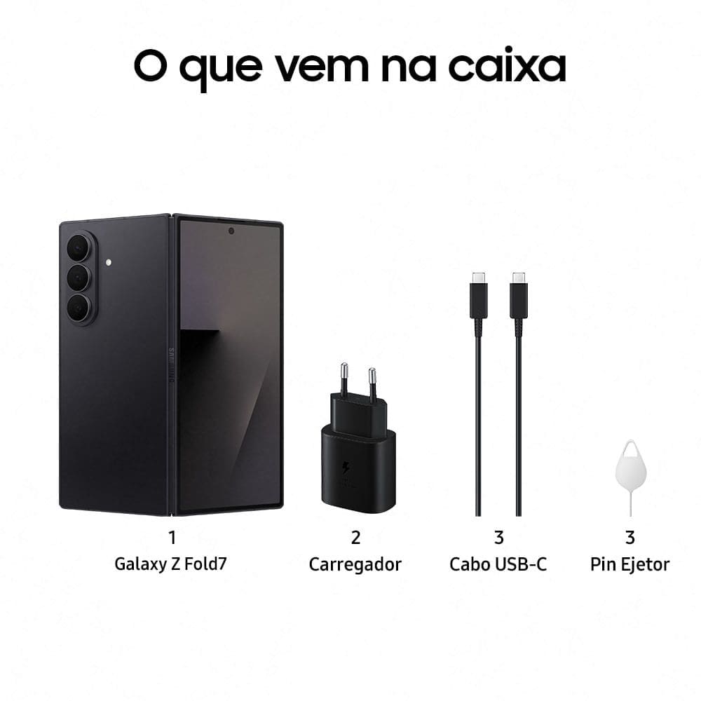 Celular Samsung Galaxy Z Fold7 1TB, 16GB | Casas Bahia