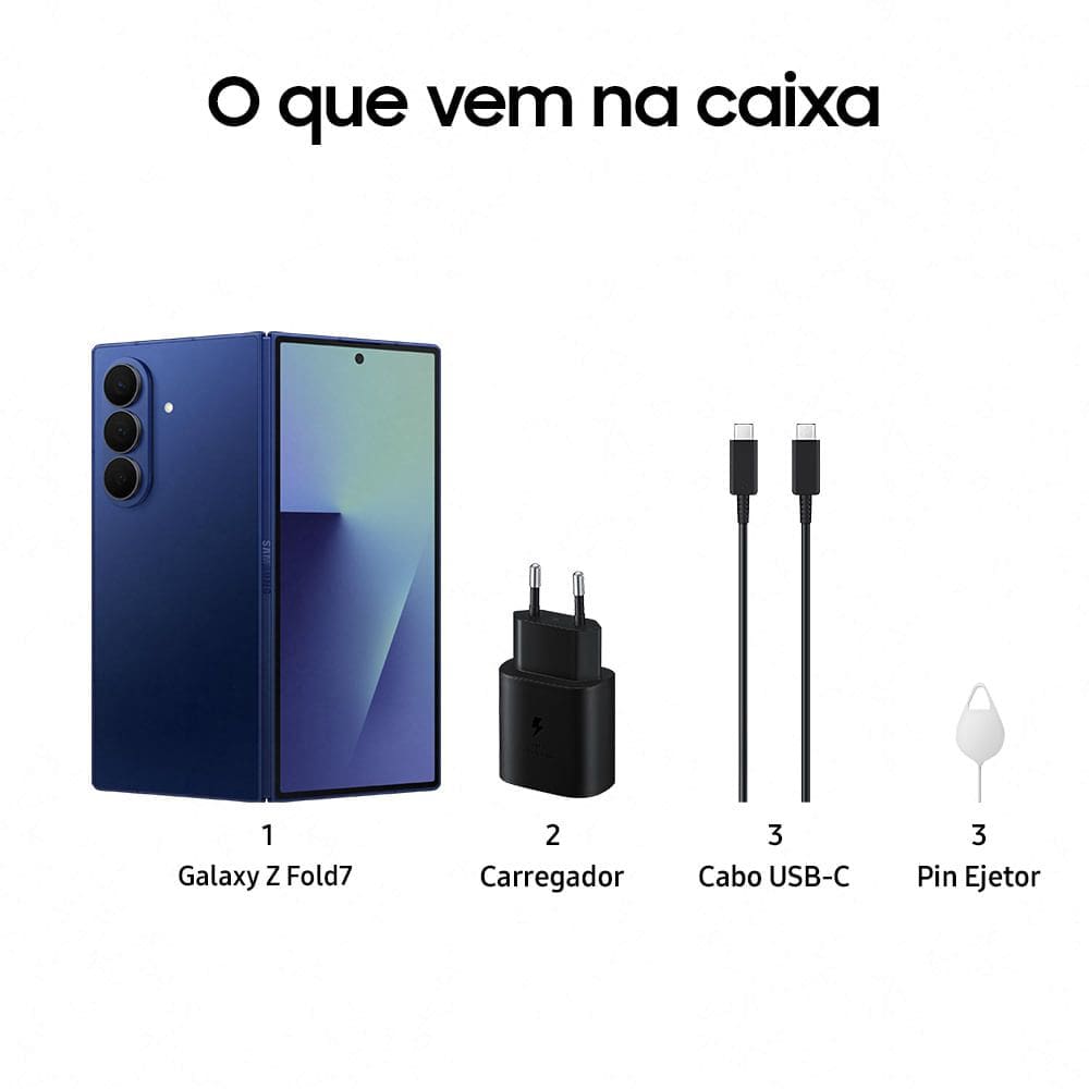 Celular Samsung Galaxy Z Fold7 1TB, 16GB | Casas Bahia