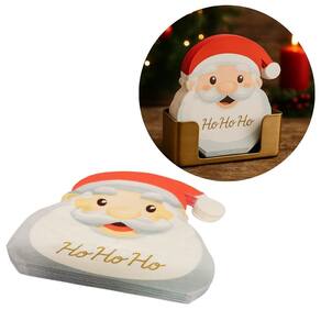 Guardanapo Decorado Natal Papai Noel Pacote 20 Folhas Duplas 16cm - Magizi