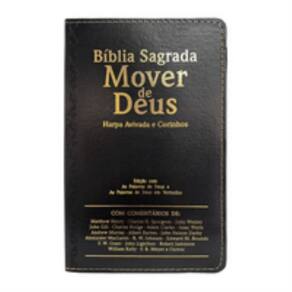 Bíblia mover de Deus ARC letra gigante harpa e corinhos preta